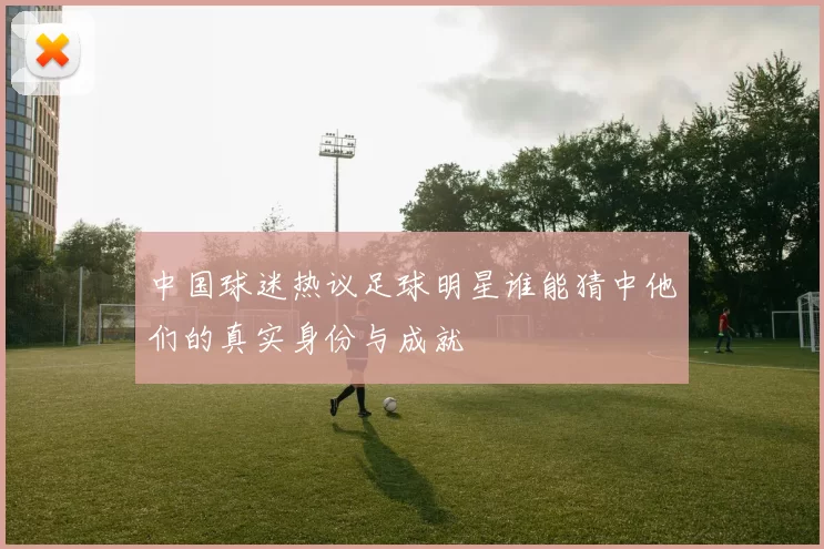 中国球迷热议足球明星谁能猜中他们的真实身份与成就